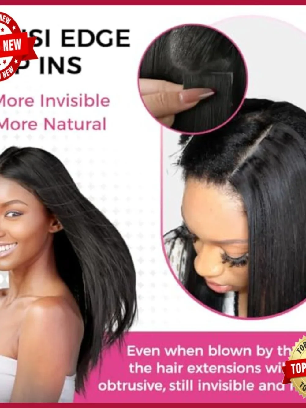 Human Hair Clip-In Extensions 14 Inch Silky Straight 7pcs 110g